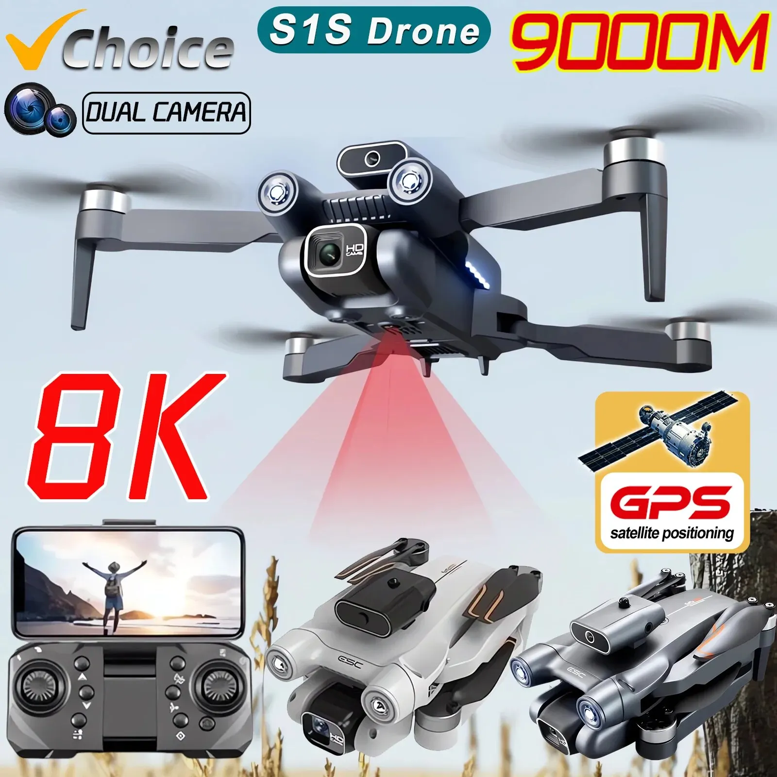 Drone Aerial Photography - New S1S 5G GPS Drone Camera