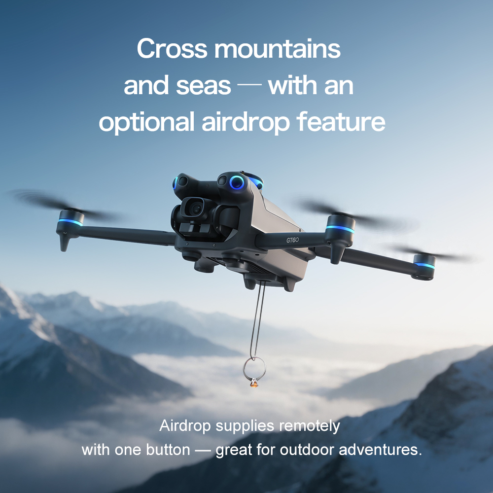 NEW GT60 Mini Drone Dual Camer - đánh giá và giá Drone Lidar
