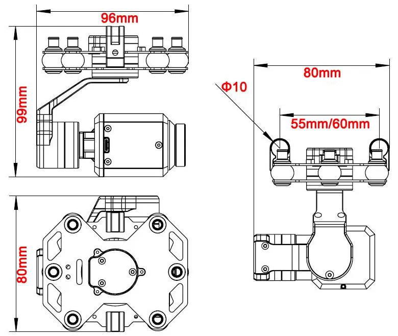 Tarot TL3T20 3-axis Gimbal 640 - đánh giá và giá Drone Aerial Photography